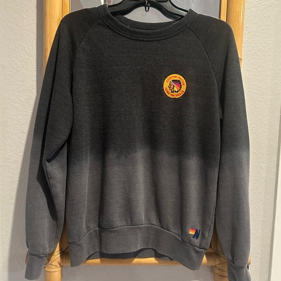 EUC Aviator Nation unisex crewneck with a “Tribe of Peace” patch on ombré front - Picture 3 of 16